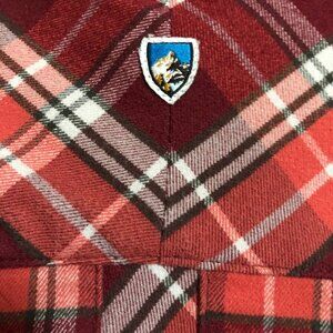 Kuhl Red Plaid Long Sleeve Button Up Flannel Shirt, Women's Medium